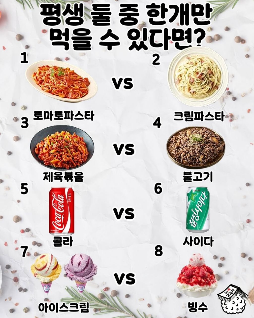 평생 둘중 한개만 먹을수있다면? | 인스티즈