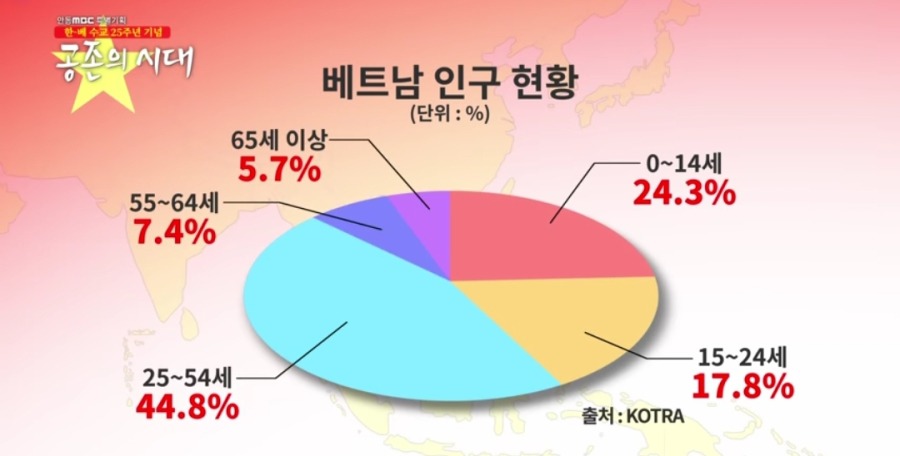 베트남 연령별 인구 분포 | 인스티즈