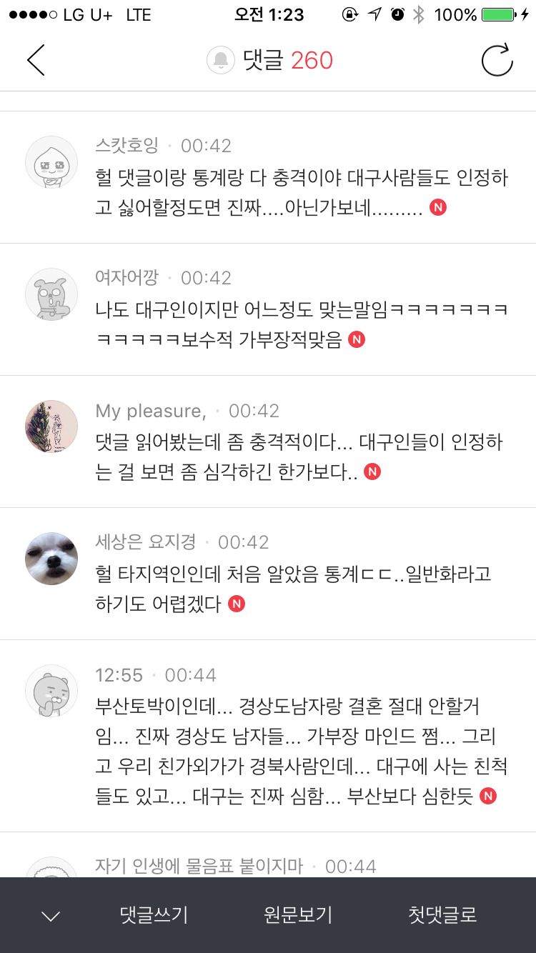 인기글에 올라온 대구남자 인식의 일반화 | 인스티즈