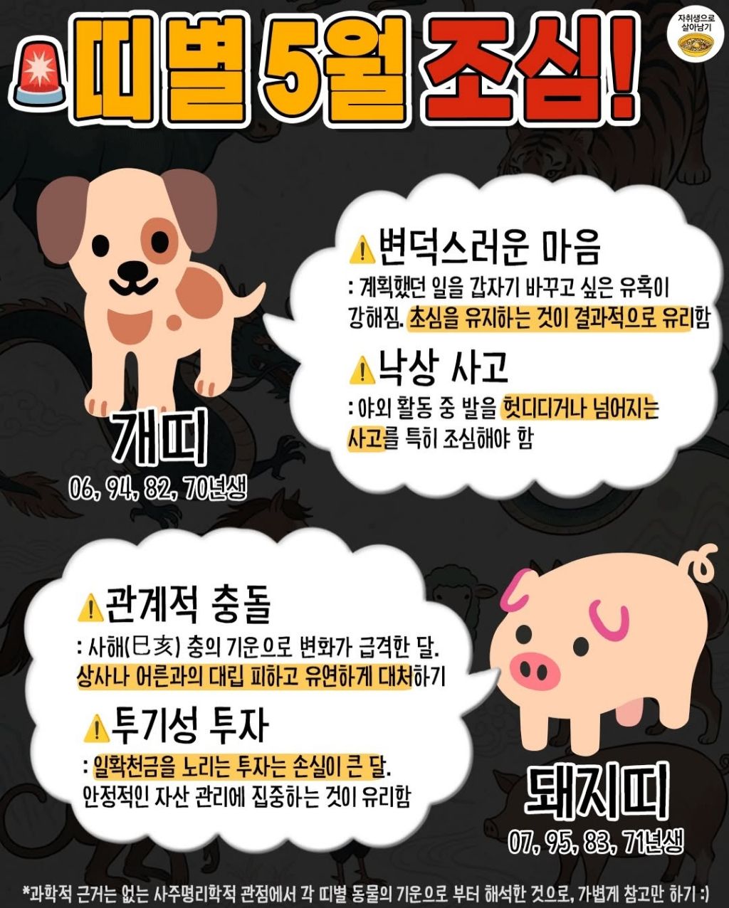 5월부터 띠별로 꼭 조심할것 | 인스티즈