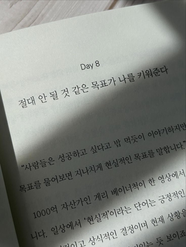 절대 안될것 같은 목표가 나를 키워준다 | 인스티즈