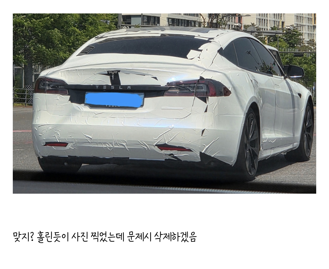 방금 셀프랩핑 테슬라 자만추함 | 인스티즈