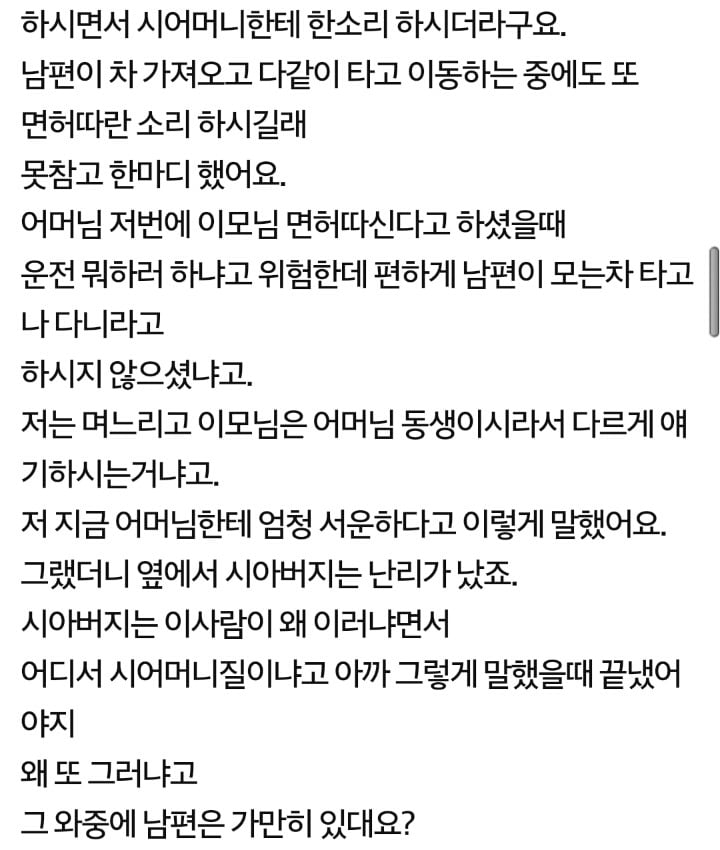 이중적인 시어머니한테 한마디함 (시댁갑질,마마보이..이혼) | 인스티즈