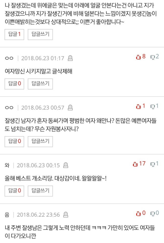 잘생긴남자를만나야되는이유+팩폭[긴글] | 인스티즈