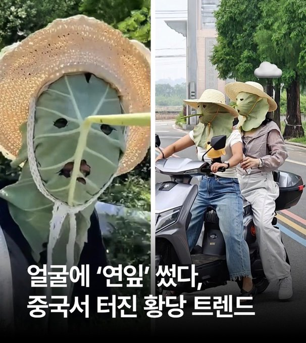 중국에서 퍼지고 있다는 햇빛 차단법 | 인스티즈