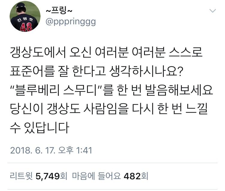 경상도에서 오신 여러분 “블루베리 스무디”를 발음해 보세요 | 인스티즈