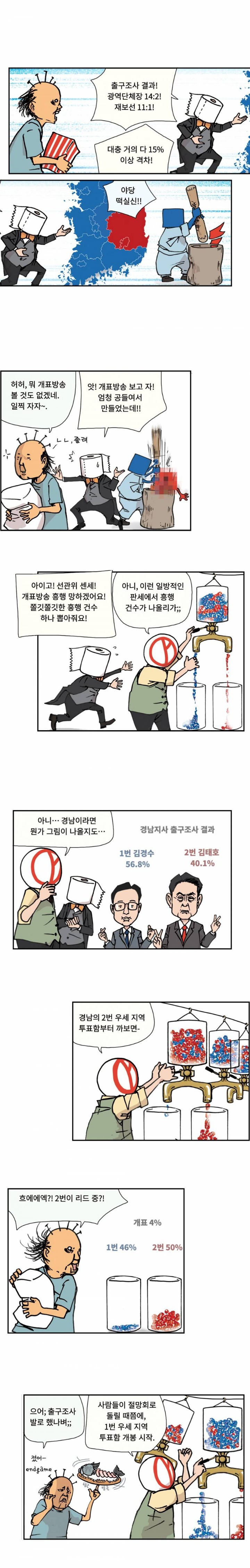 6.13 개표방송 시사인 만화 | 인스티즈