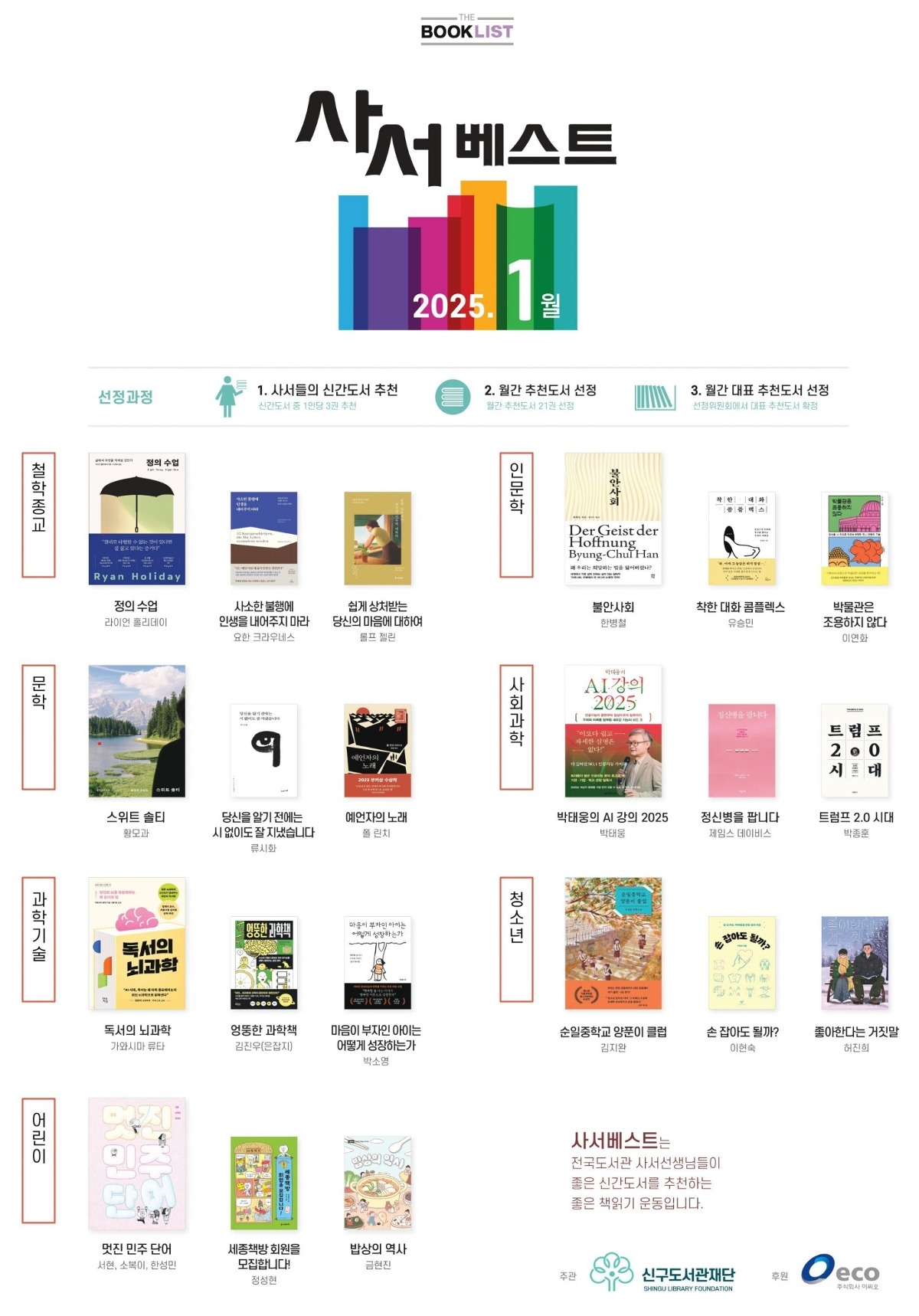 📚 전국 100인의 사서가 선정한 2025년 1~5월 사서베스트 추천도서 📚 | 인스티즈