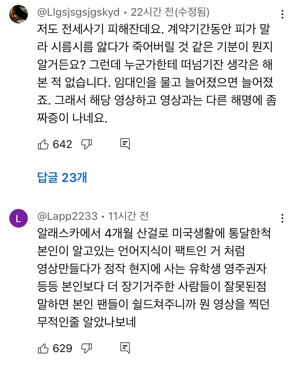 유튜브에서 6천플 찍은 달씨 해명문 (전세사기 폭탄돌리기 논란) | 인스티즈