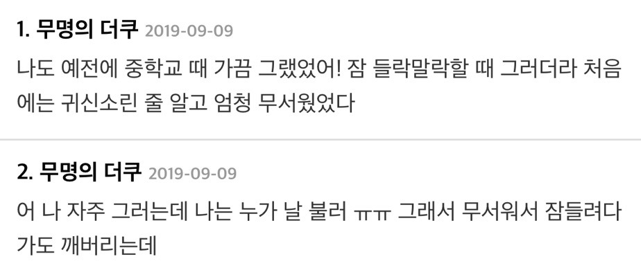 자기 전 환청 듣는 사람이 나말고도 많은게 신기한 후기 | 인스티즈