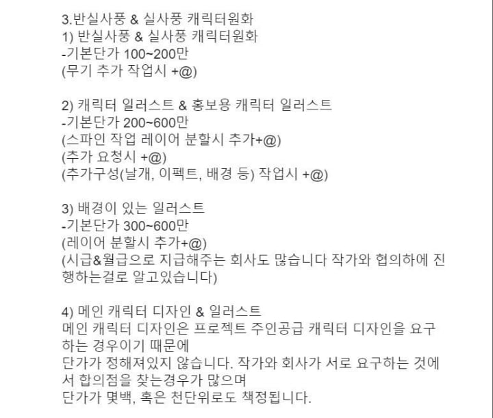 현역 일러스트레이터가 공개한 본인 외주 가격 | 인스티즈
