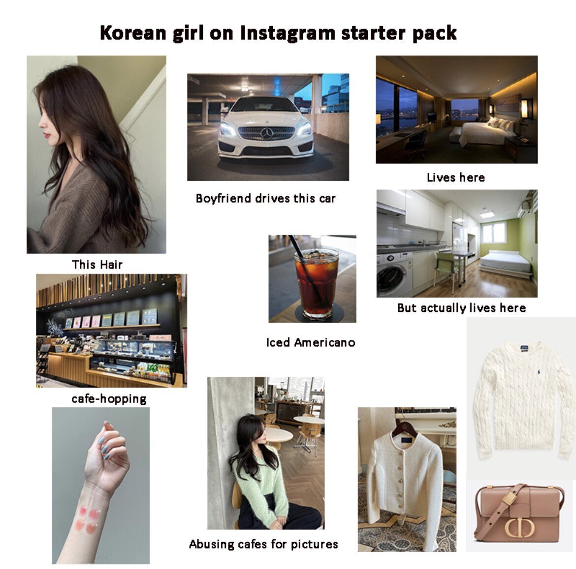 레딧에 올라온 한국인 여자 인스타 스타터팩 | 인스티즈