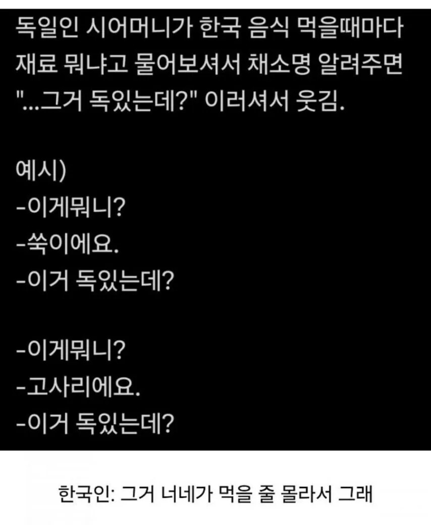 한국인 며느리가 저를 독살하려고 합니다 | 인스티즈