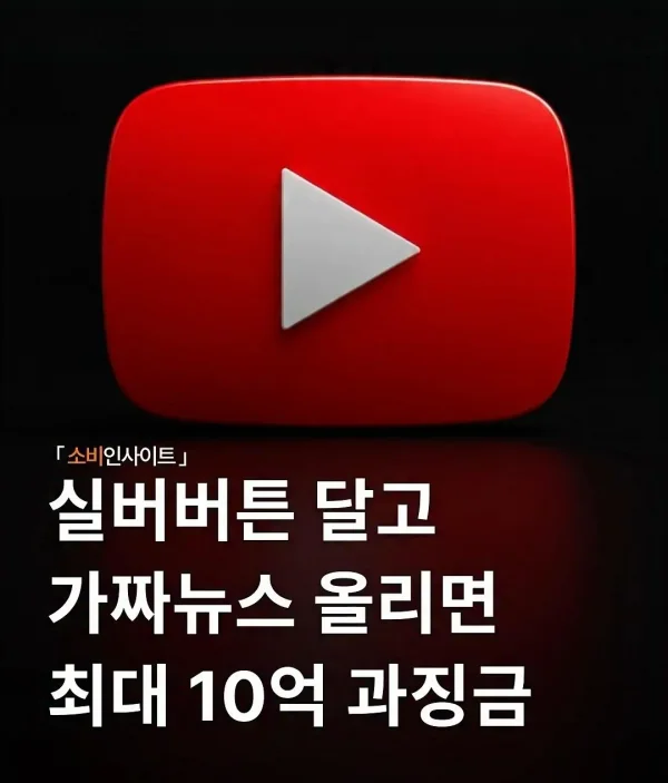 7월부터 실버버튼 달고 가짜뉴스 올리면 과징금 최대 10억 | 인스티즈