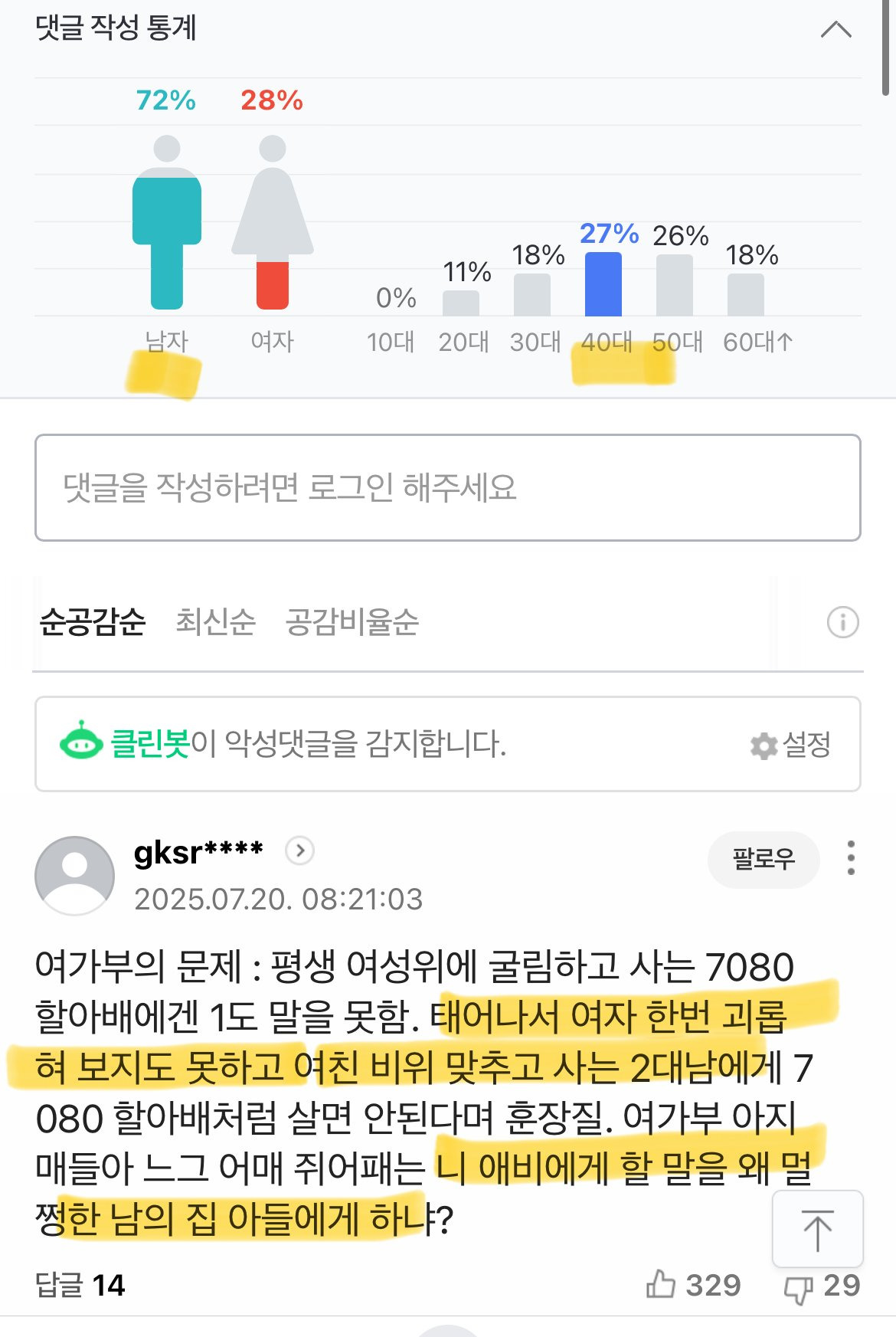 '태어나서 여자 한 번 괴롭혀 보지도 못하고' | 인스티즈