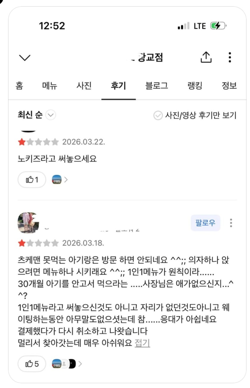 카카오맵 별점 평균 2.5가 남긴 후기 | 인스티즈