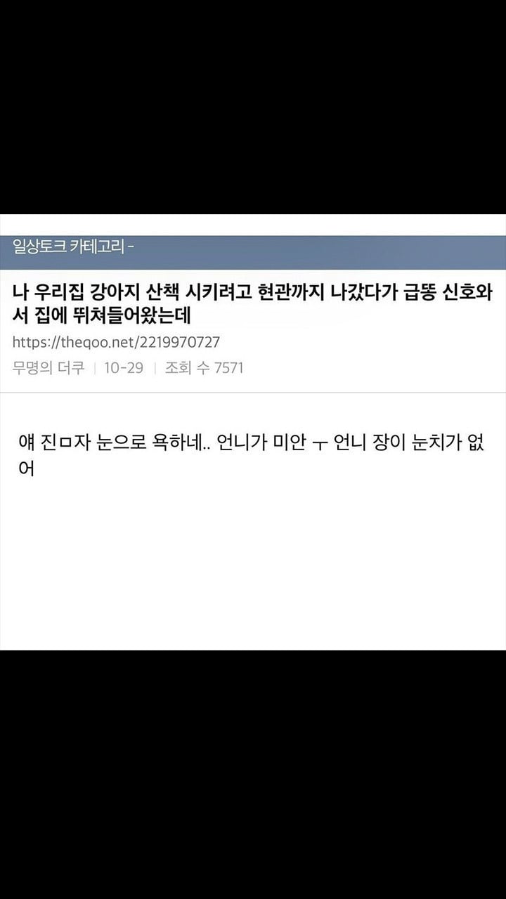 강아지 산책 시키려다 급똥옴 | 인스티즈