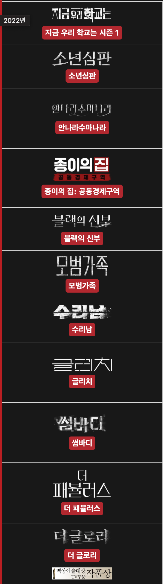 역대 넷플 오리지널 한드 | 인스티즈