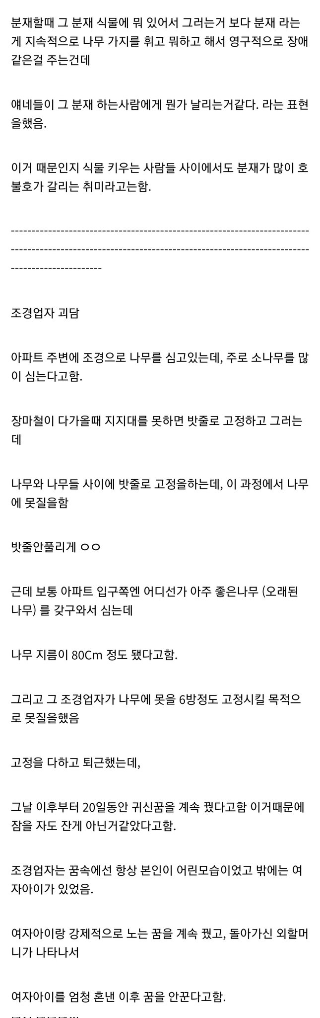 식물관련 괴담 | 인스티즈
