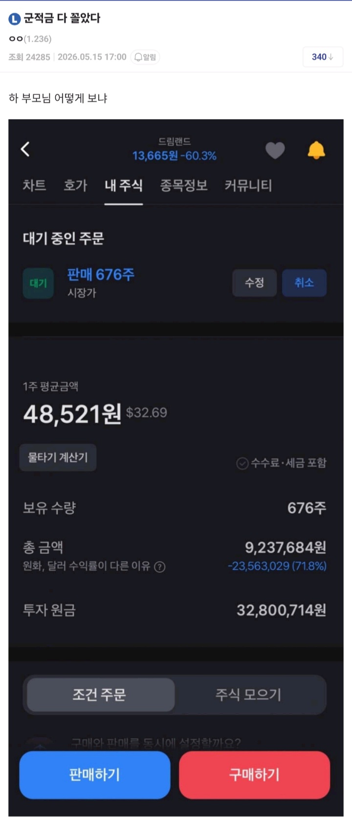 군적금 다 꼴았다 | 인스티즈