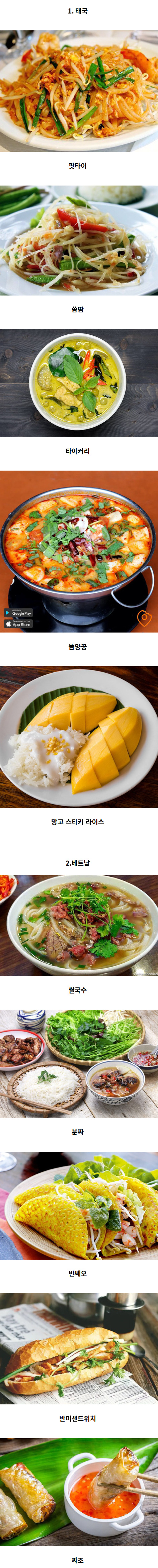 동남아 음식 양대산맥 태국 vs 베트남 | 인스티즈