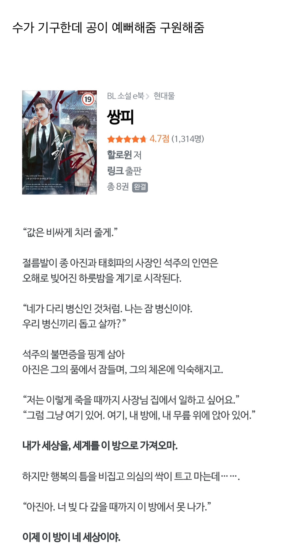 BL소설 보고싶은데 뭘 봐야할지 모르겠을 때 .jpg | 인스티즈