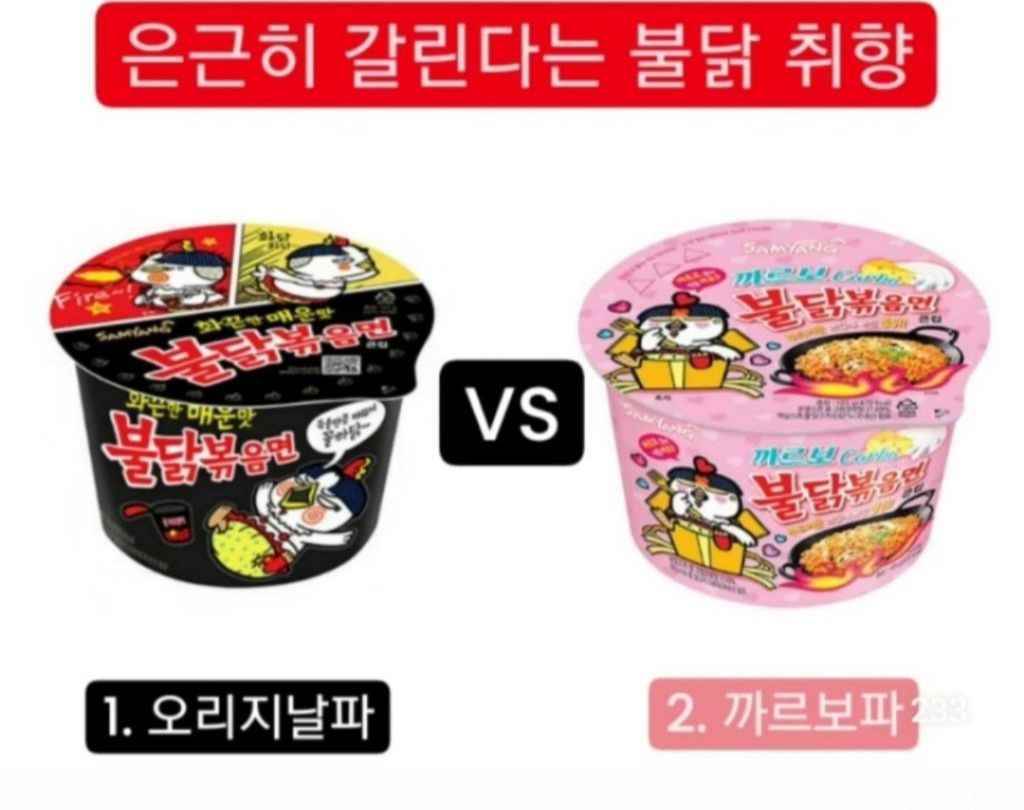 은근히 갈린다는 불닭볶음면 취향 | 인스티즈