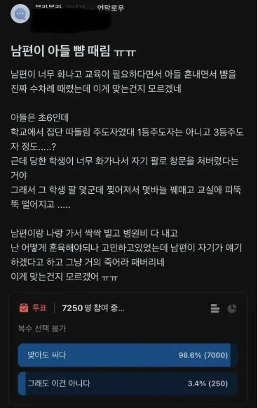 남편이 아들 뺨때림.blind | 인스티즈