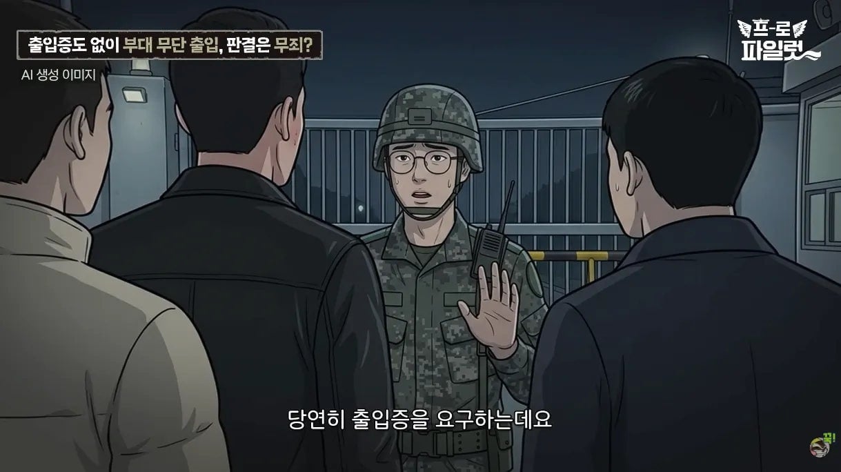 출입증 확인한다고 얼차려 준 간부.jpg | 인스티즈