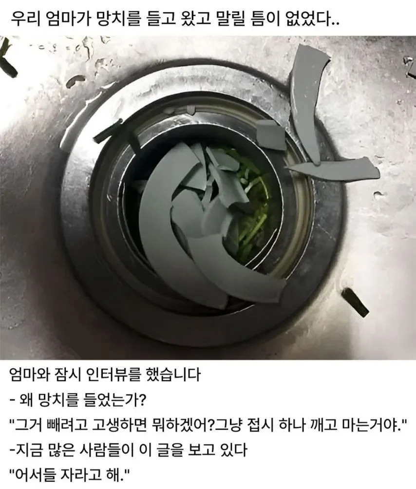 싱크대 배수구에 낀 접시 빼는 방법 | 인스티즈