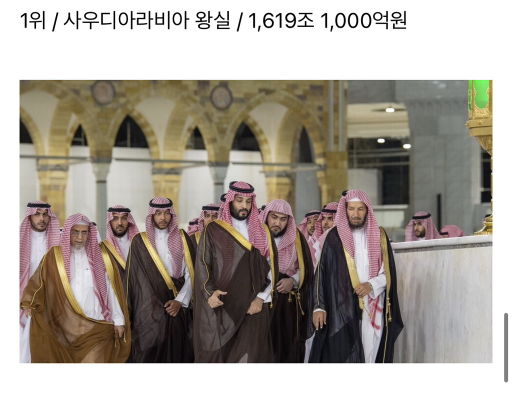 전세계 왕실 재산 TOP10 | 인스티즈