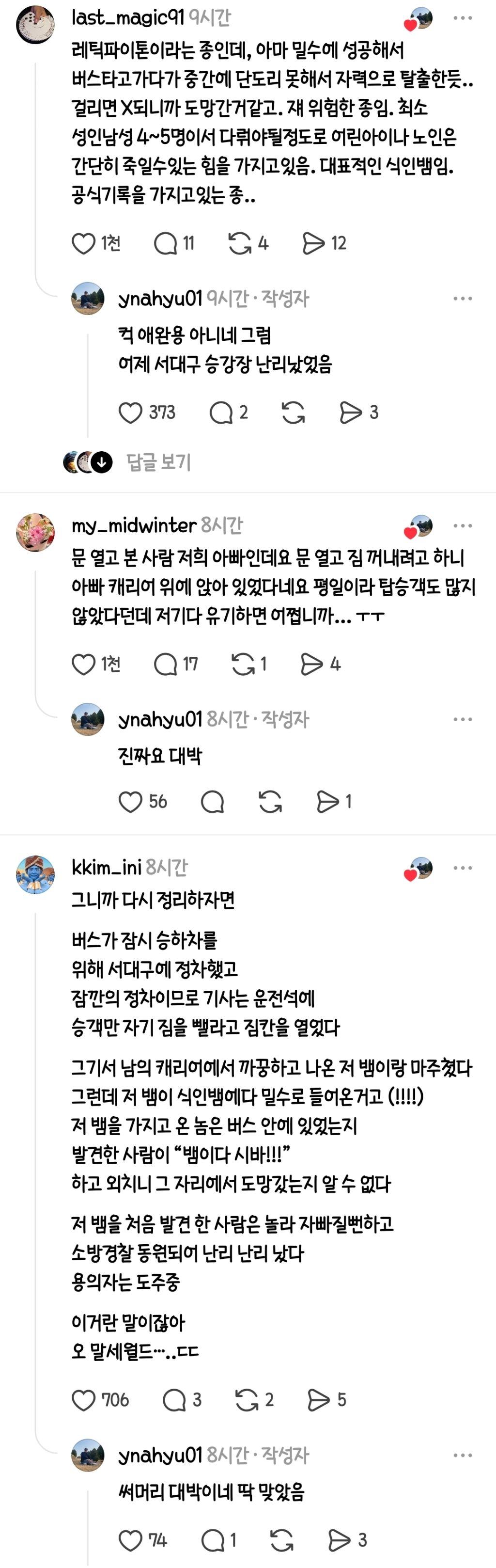 3일전 서대구 터미널 뒤집어짐; | 인스티즈