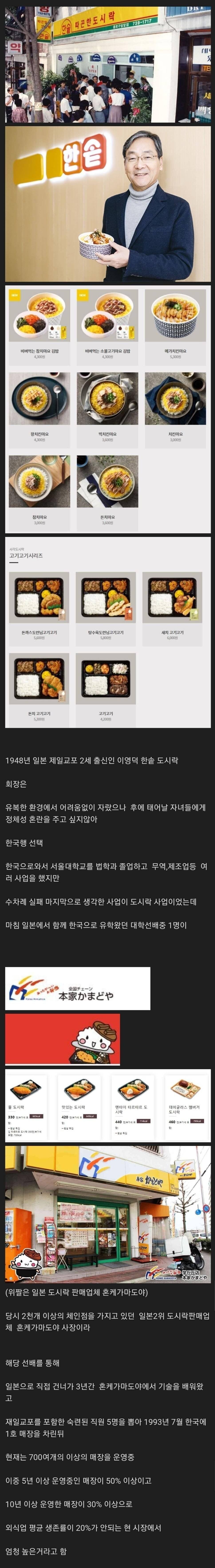 쉽게 보는 한솥 도시락의 역사 | 인스티즈