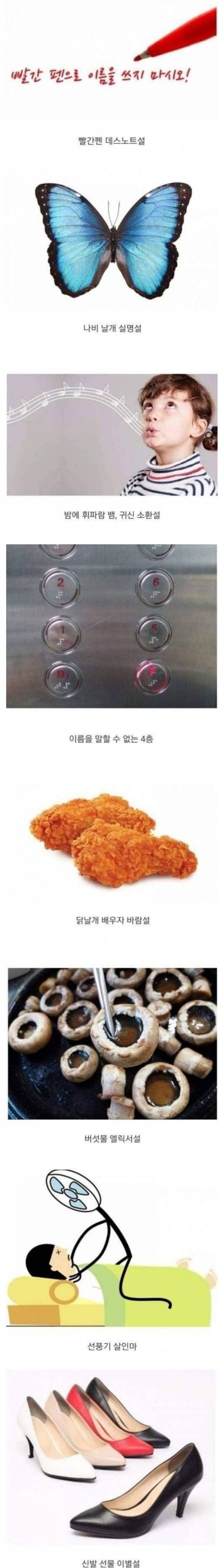 대한민국 비공식 8대 미신 | 인스티즈