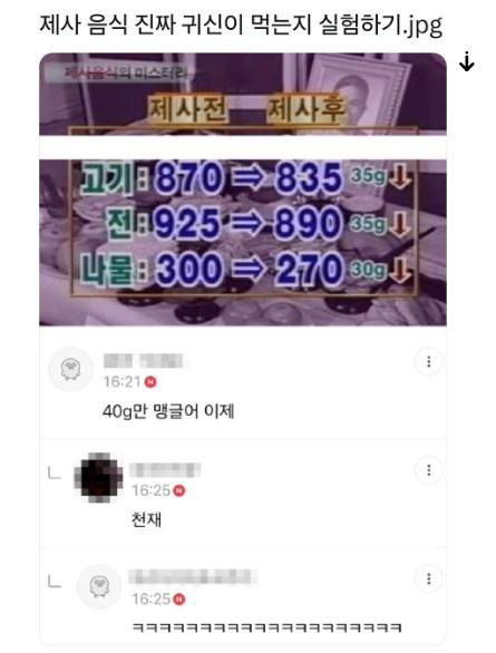 제사 음식 진짜 귀신이 먹는지 실험하기 | 인스티즈