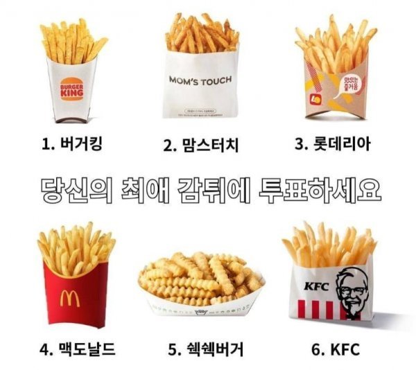당신의 최애 감튀는? | 인스티즈