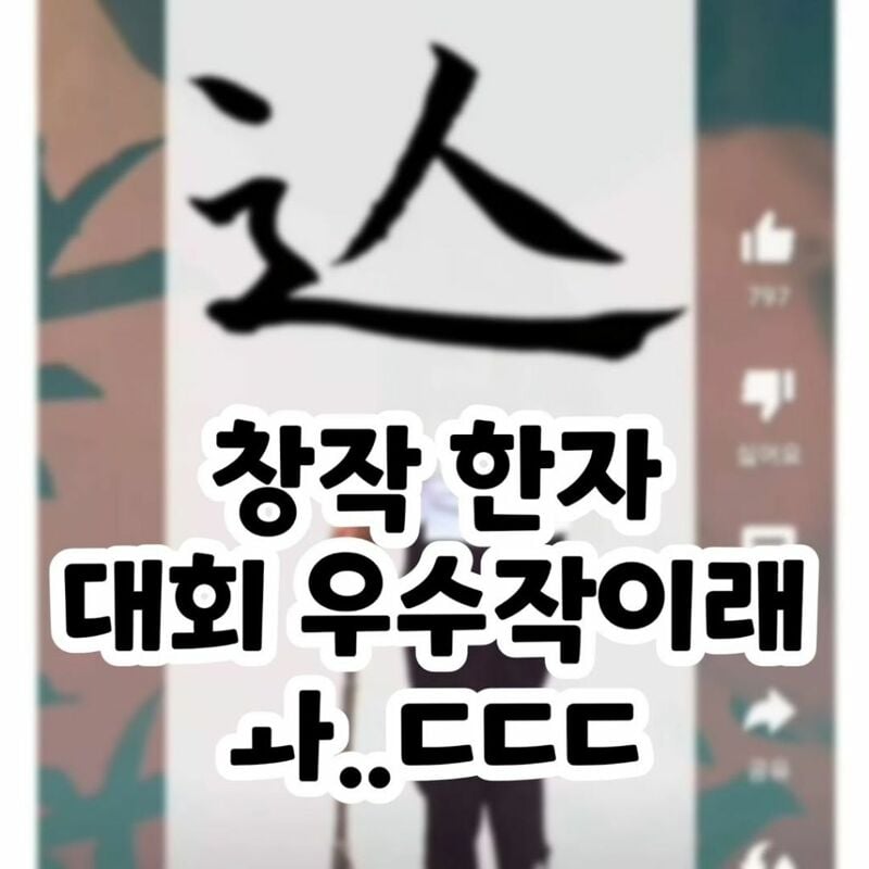 창작 한자 대회 우수작들 | 인스티즈