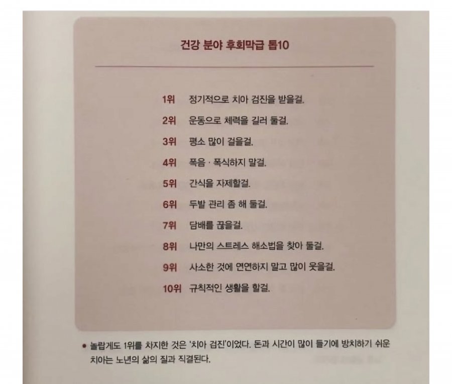 건강 분야 후회막급 톱10 | 인스티즈