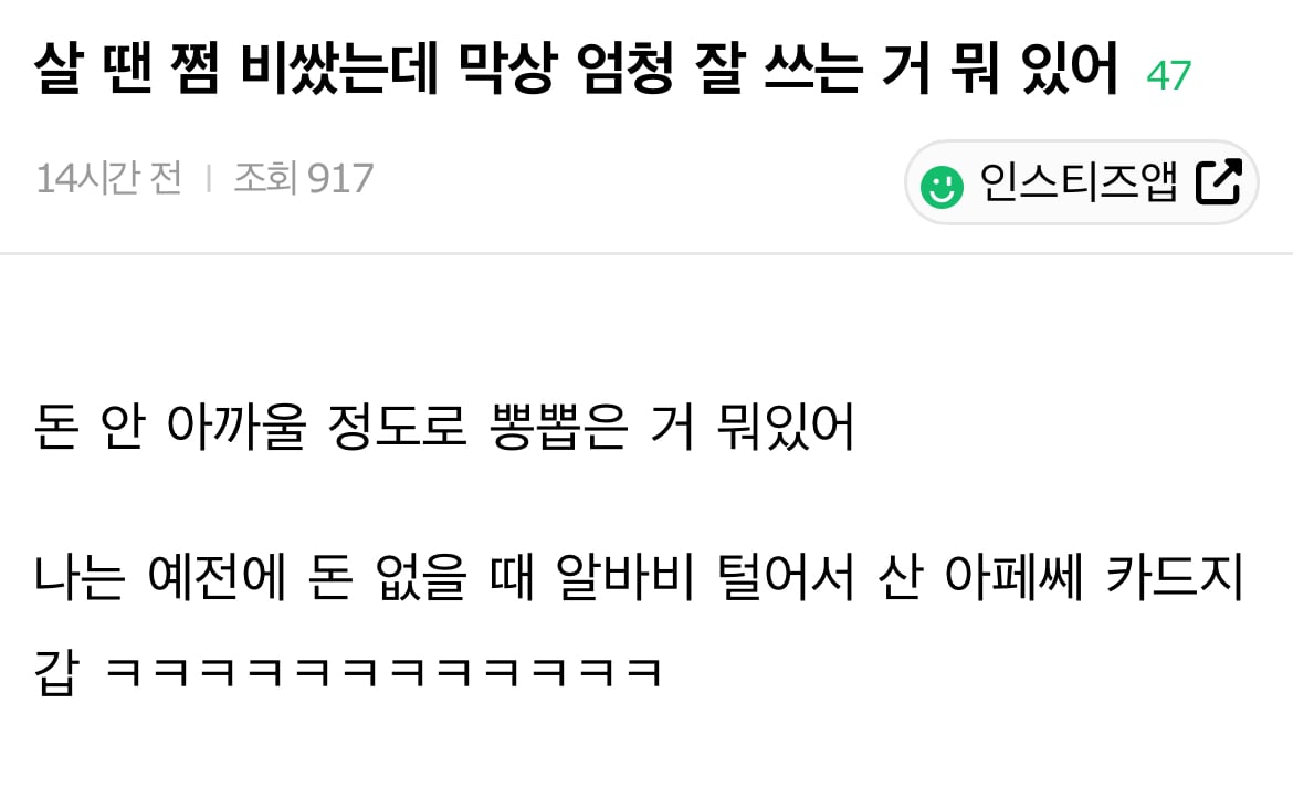 살 땐 쩜 비쌌는데 막상 엄청 잘 쓰는 거 뭐 있어 | 인스티즈