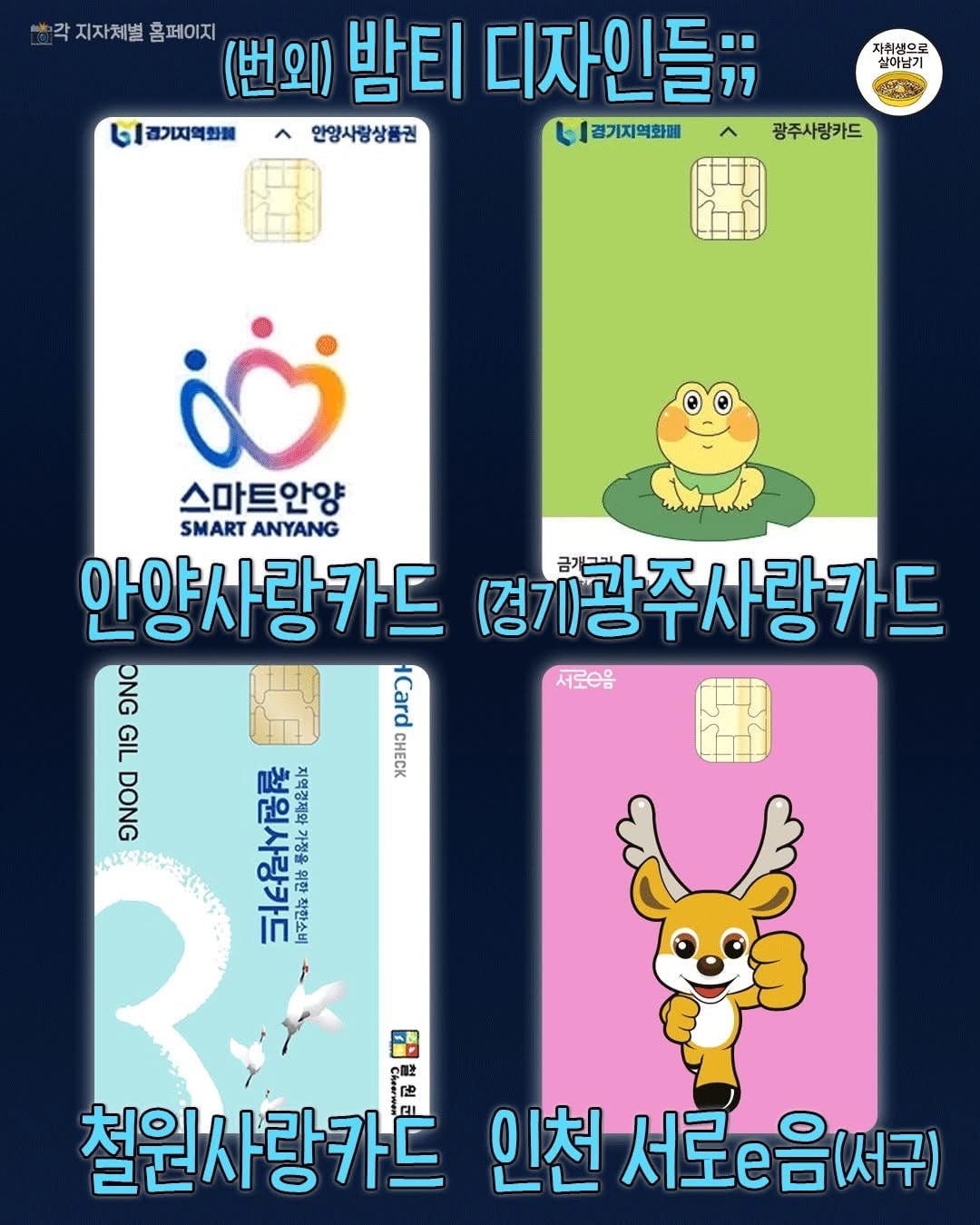 지역별 지역 화폐 카드 모음 | 인스티즈