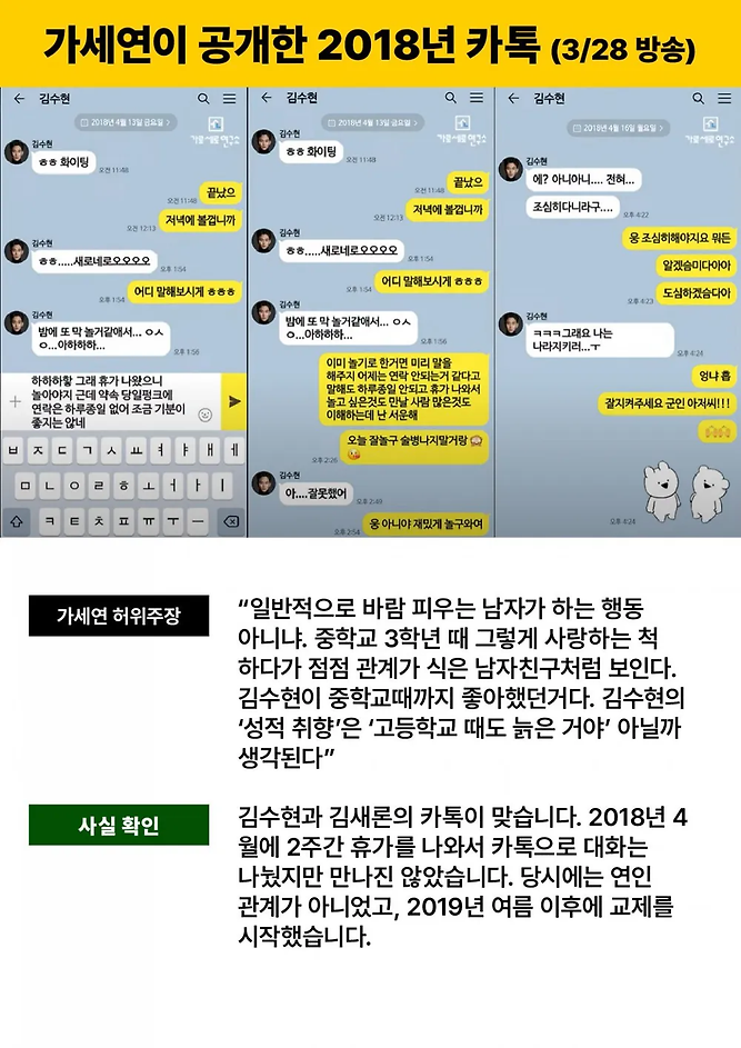 김수현 측 변호사도 인정한 김새론 만 17세 시절 카톡 | 인스티즈