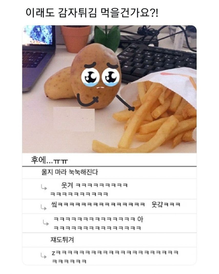 이래도 감자튀김을 먹을것인가 | 인스티즈