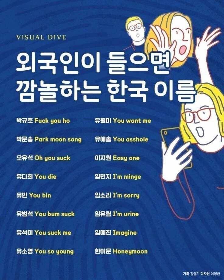 외국인이 들으면 깜놀하는 한국 이름 | 인스티즈