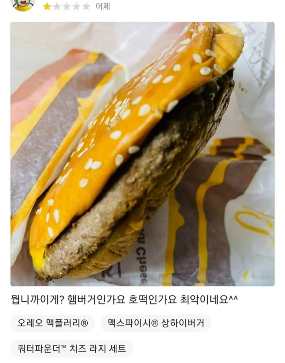 자존감 낮아질때 우리동네 맥도날드 배민리뷰 봄 | 인스티즈