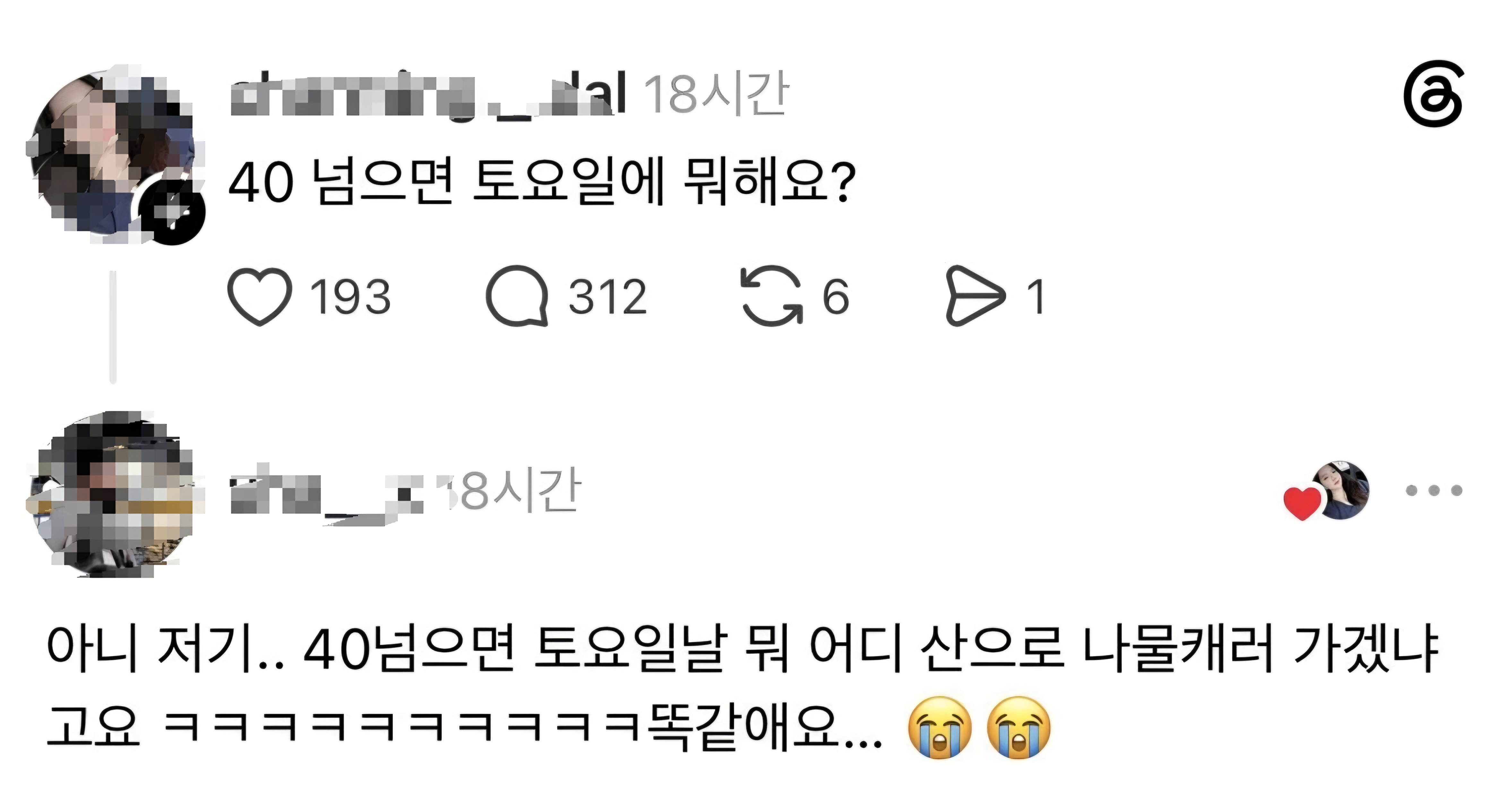 40 넘으면 주말에 뭐해요?? | 인스티즈