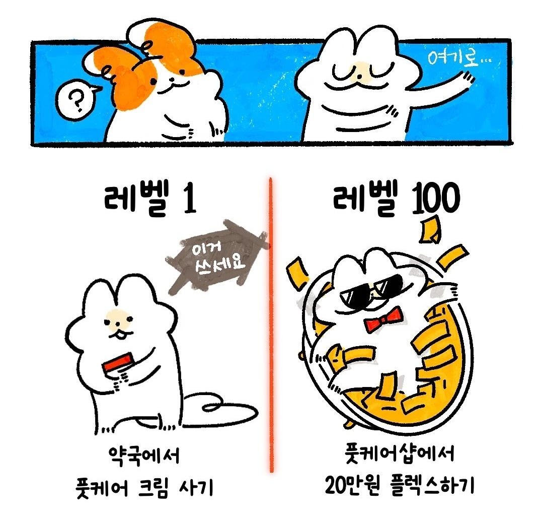 [냥뇽툰] 풋크림 바르는 만화 | 인스티즈