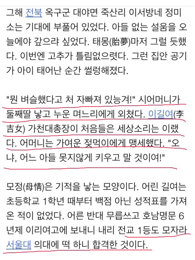 내가 그런 말을 했나? 난 외로움을 느껴본 적이 없다.(비혼,비출산 대명사 가천대 이길여총장님) | 인스티즈