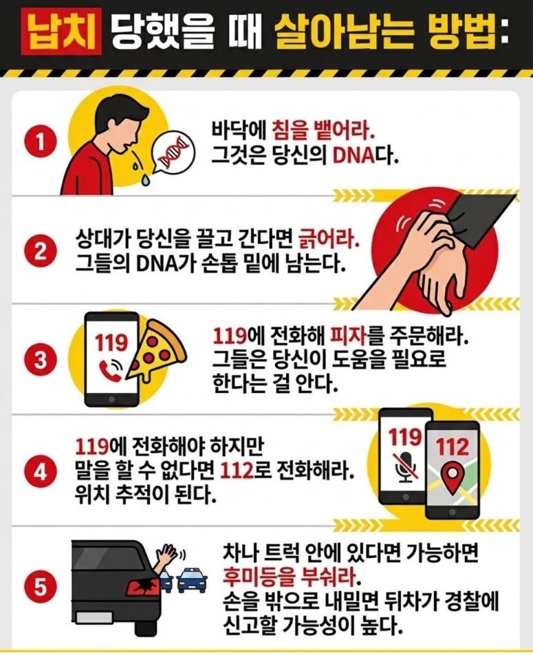 납치당했을 때 살아남는 방법 | 인스티즈