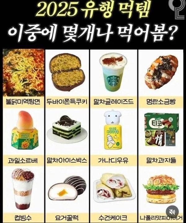 2025년 유행했던 먹템들 | 인스티즈
