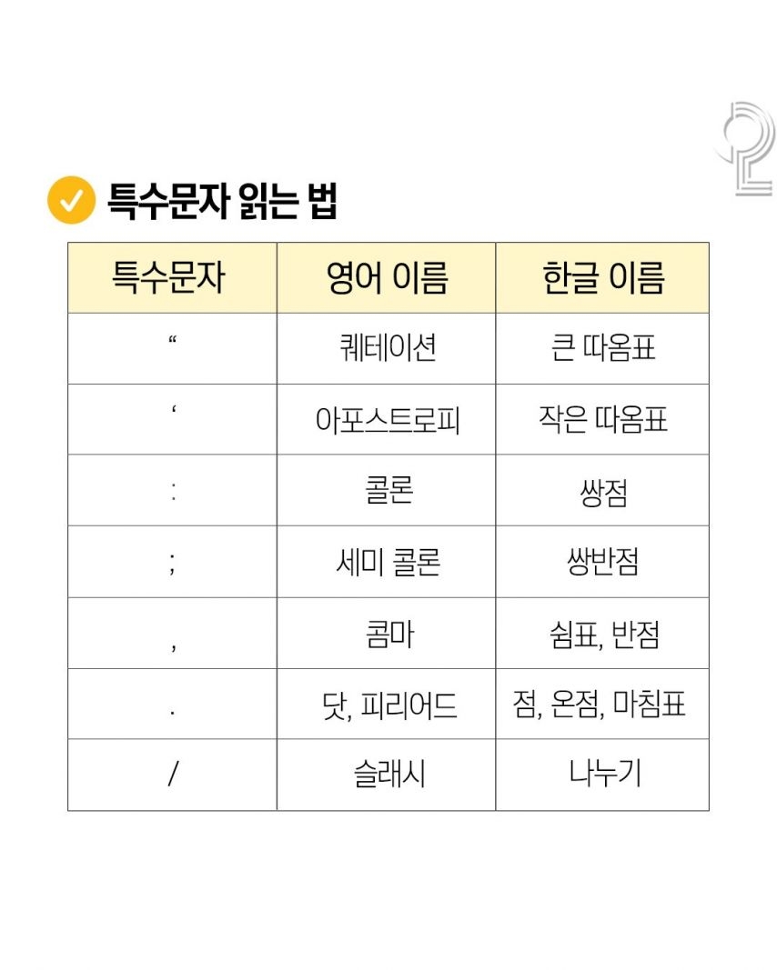알아둬서 나쁠거 없는 특수문자 읽는 법 | 인스티즈